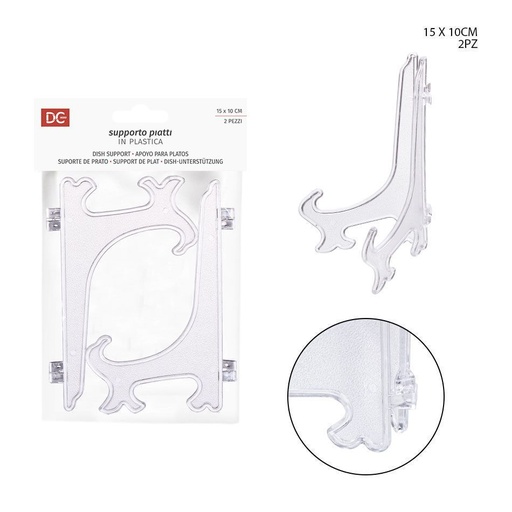 [0146150] Soporte para platos de plástico 15X10 cm 2 piezas - Accesorios de cocina