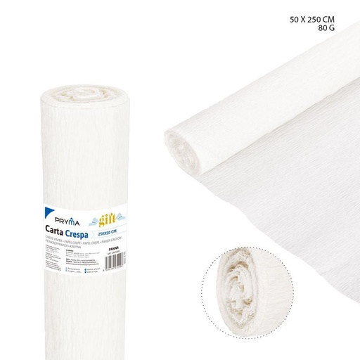 [0147035] Papel crepé beige 80g 50x250cm para manualidades y decoraciones