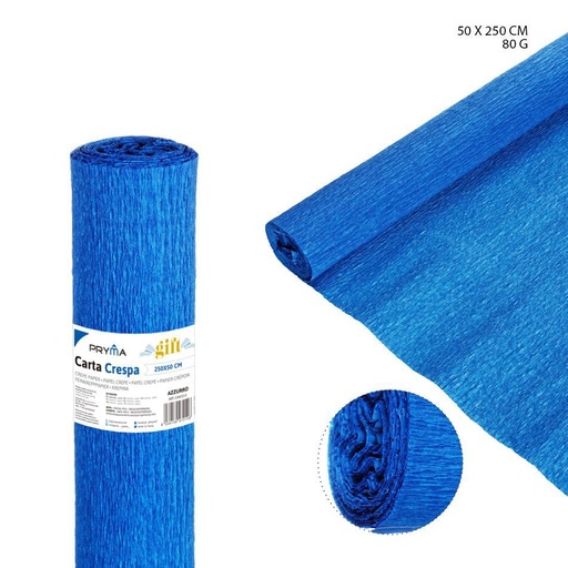 [0147038] Papel crepé azul celeste 80g 50x250cm