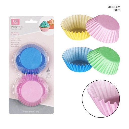 [0148669] Moldes de papel para magdalenas 10.5cm 50pz - Utensilios de repostería