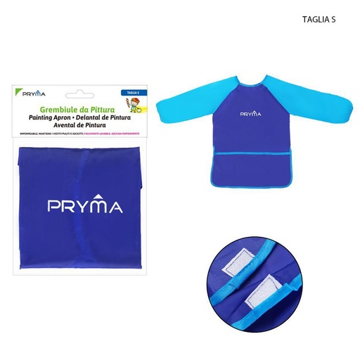 [0227919] Mandilón talla S azul para niños y actividades de pintura