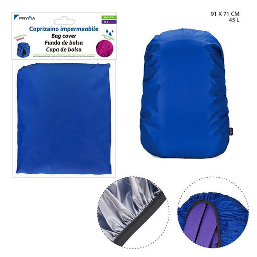 [0227780] Funda impermeable para mochila 45L 91x71cm para protección