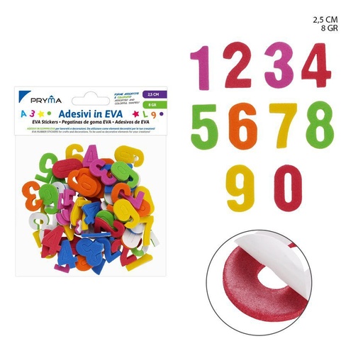 [0228326]  stickers numéricos de EVA, 2.5 cm - Artículos para manualidades