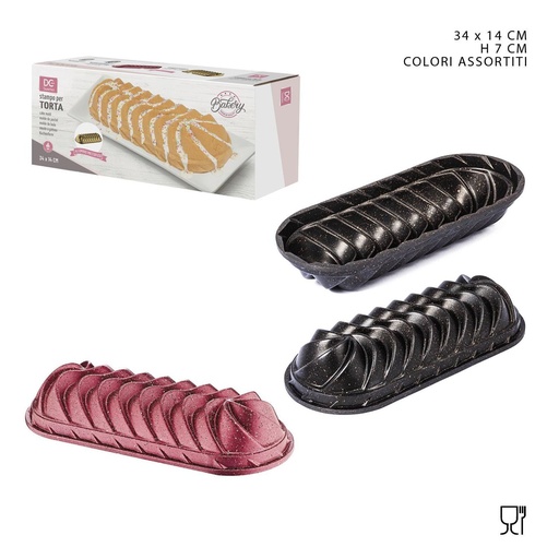 [0226437] Molde de aluminio fundido para pasteles 34X14X7cm - Utensilios de cocina