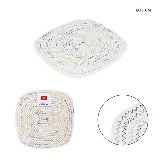 [0226270] Base para ollas tejido cuadrado 35 cm - Utensilios de cocina