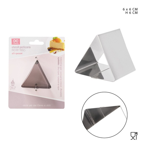 [0226288] Molde triangular de acero inoxidable 6X6X6CM - Artículos de repostería