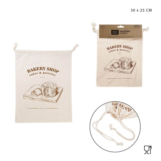[0226689] Bolsa de alimentos de algodón 30x25cm - Accesorios de cocina