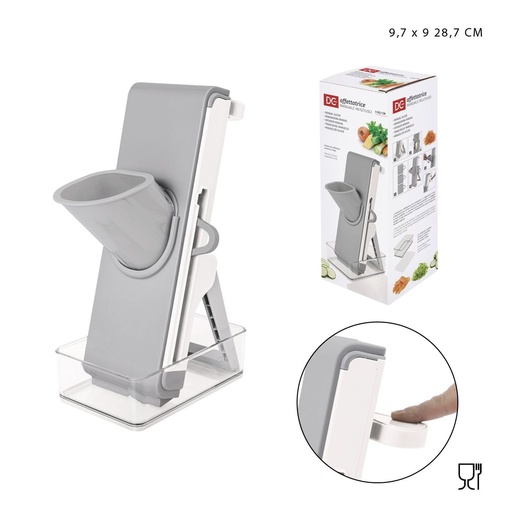 [0227034] Rebanador multifuncional manual 9.7x9x28.7cm para cortar vegetales