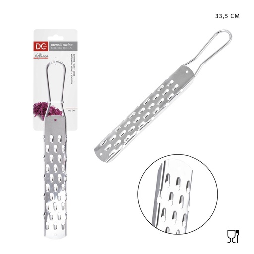 [0227091] Rallador de acero inoxidable 33.5x3.5 cm - Herramientas de cocina multifuncionales