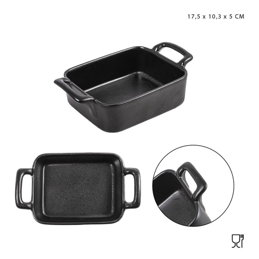 [0227694] Cuenco con 2 asas negro 17.5x10.3xh5cm para cocina