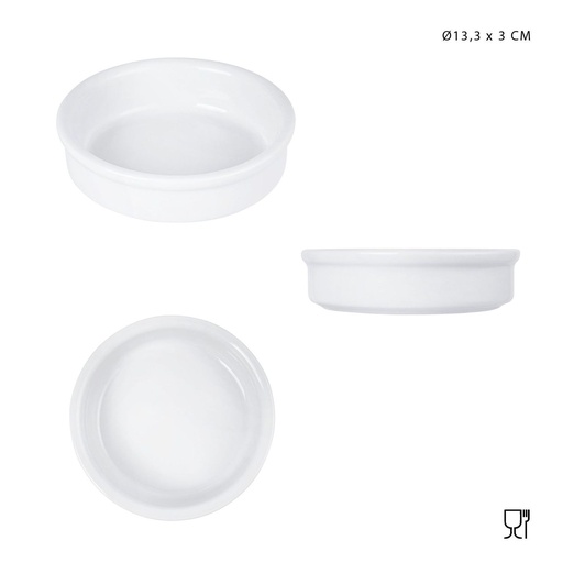 [0227703] Bol de porcelana D13.3xH3cm blanco para cocina