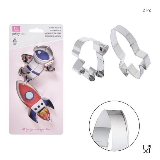 [0228141] Set molde de astronauta 9.2-11 cm 2 piezas - Moldes para repostería