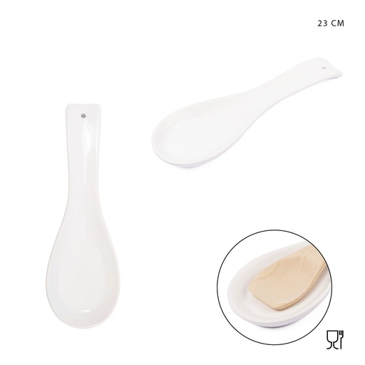 [0228812] Reposa cucharas de cerámica 23cm para utensilios de cocina