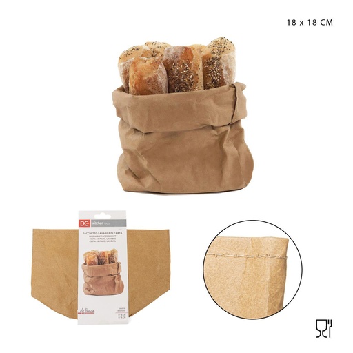 [0228678] Cesta kraft 18x18cm para almacenamiento y decoración