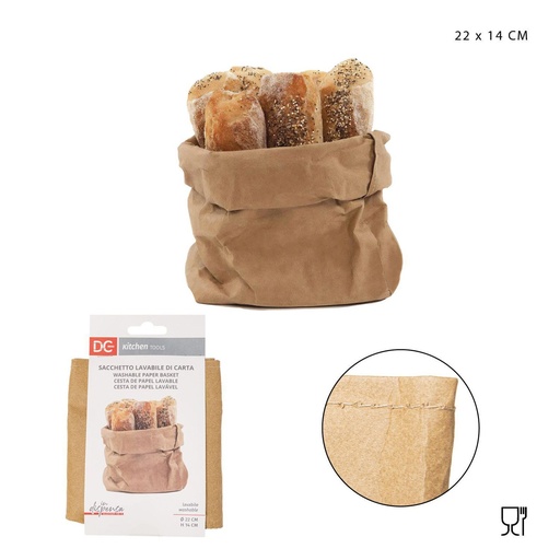 [0228679] Cesta kraft 22x14cm para almacenamiento y organización