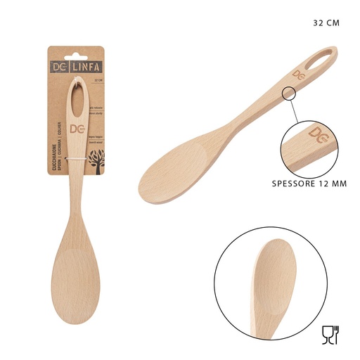 [0228733] Cuchara grande de madera 32x6.5 cm - Accesorios de cocina