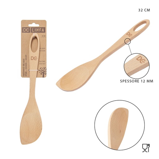 [0228736] Cuchara grande oblicua de madera 32x6.5cm para cocina