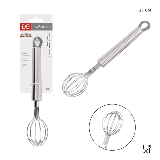 [0229383] Batidor de acero inoxidable 22.5*4.5cm para cocina