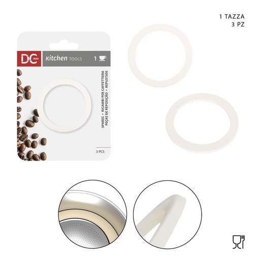 [0229573] Juntas para cafetera de 1/2 taza con filtro (2 pcs) - Accesorios para cafeteras
