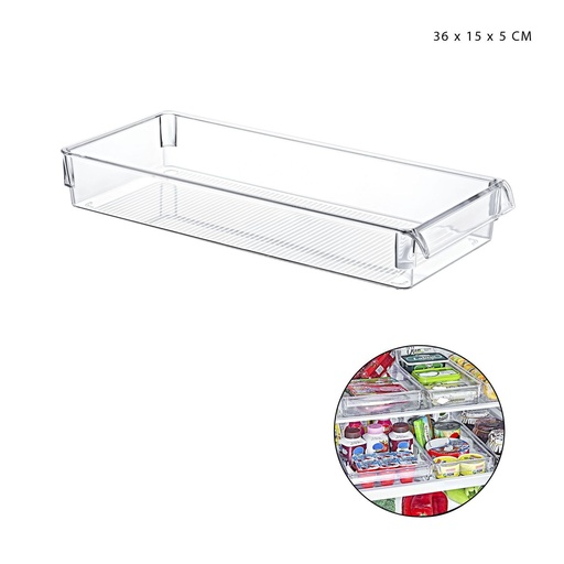 [0229496] Cesta de almacenamiento de plástico 36x15x5 cm - Almacenamiento en casa