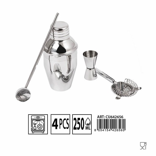 [0229680] Set de coctel 250ml 4pz para bartenders