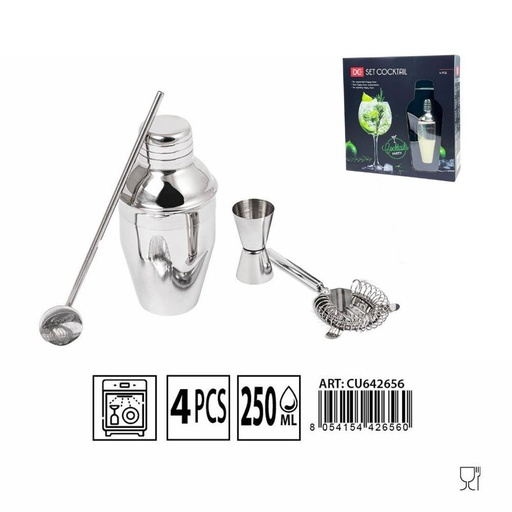 [0229680] Set de coctel de 250ml 4 piezas - Utensilios para cocteles