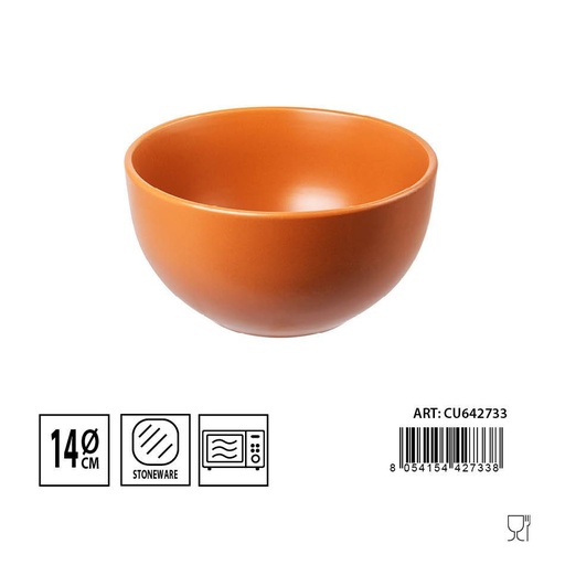 [0230006] Cuenco de cerámica caramelo para cereales/desayuno D14CM - Tazones de diseño
