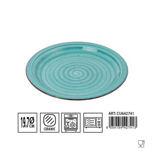 [0230173] Plato de fruta Summer 19cm azul claro