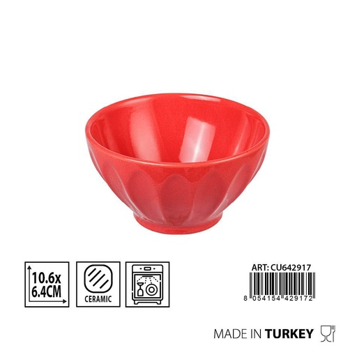 [0231897] Copa BADEN D10.6 H6.4CM coral - Cerámica decorativa