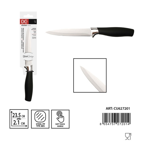 [0234692] Cuchillo de utilidad de tacto suave 23.5x2.1x2.3cm para cocina
