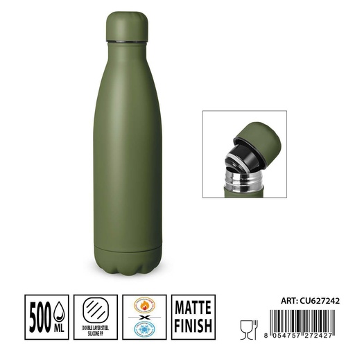 [0234757] Botella térmica 500ml 7.1x26.5cm para bebidas