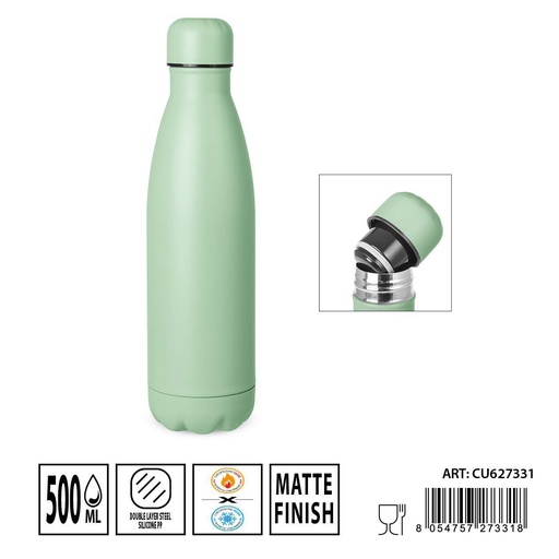 [0235194] Botella térmica 500ml 7.1x26.5cm para mantener bebidas calientes o frías