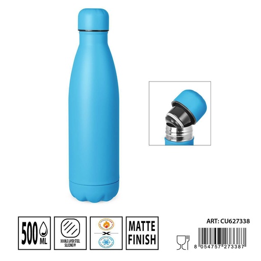 [0235185] Botella térmica 500ml 7.1x26.5cm para bebidas calientes