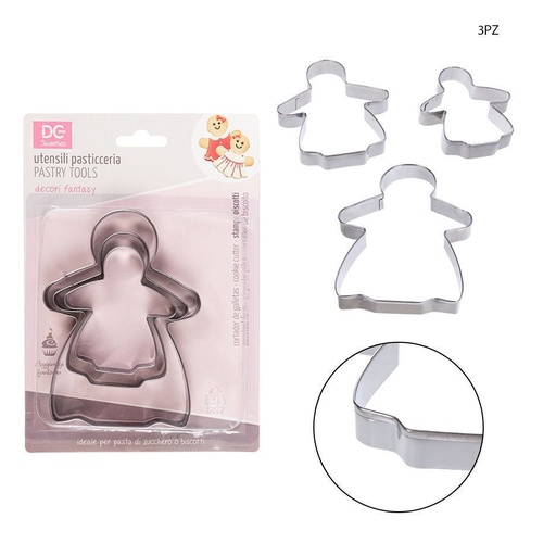 [0147743] Molde para hombre de jengibre 3 piezas - Utensilios de cocina