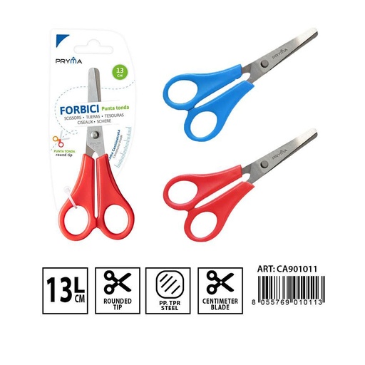[0148242] Tijeras con regla de cabeza redonda 13 cm - Herramientas de papelería