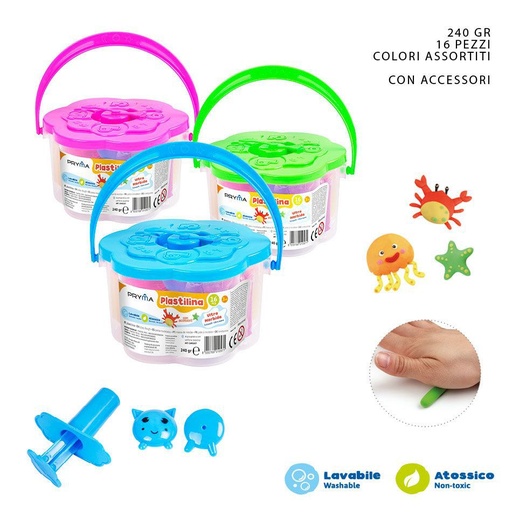 [0148276] Plastilina 15 g 16 unidades + 4 herramientas - Manualidades