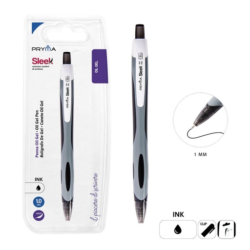 [0149956] Bolígrafo de clic de gel 1.0 mm negro - Herramientas de escritura