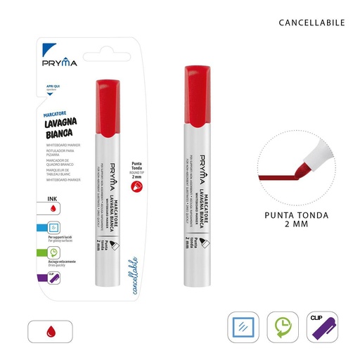 [0151375] Marcador para pizarra blanca 2 mm rojo - Herramientas de escritura