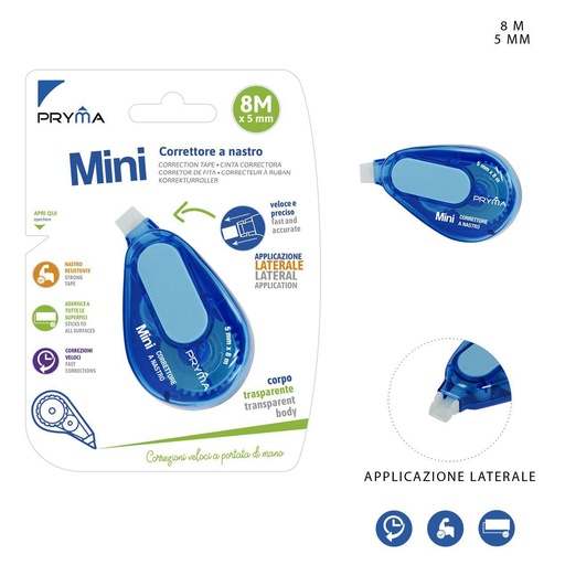 [0201580] Cinta correctora mini 5MMX8M - Accesorios de papelería