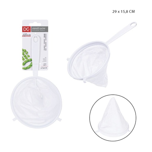 [0200470] Colador cónico de tela  Ø15.8x29cm - Accesorios de cocina