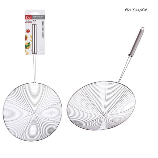 [0201908] Espumadera de acero inoxidable D21x44.5cm - Utensilios de cocina