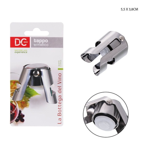 [0204125] Tapa hermética para botella de champán 5.5x3.8 cm - Accesorios de cocina