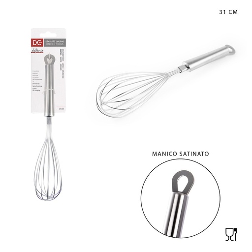 [0203856] Batidora de acero inoxidable 31x6.5 cm - Utensilios de cocina