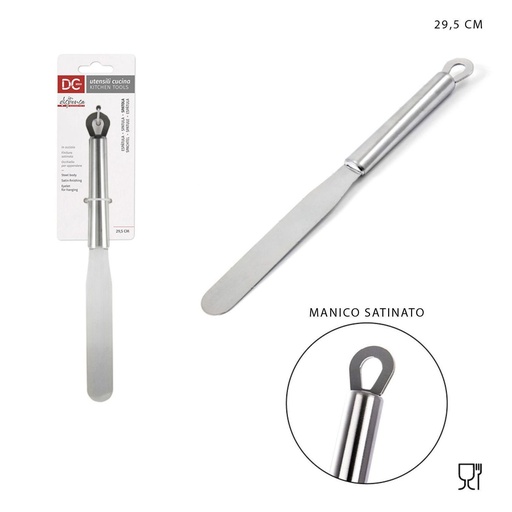 [0203870] ESPATULA RECTANGULAR DE ACERO INOXIDABLE 29.5X2.5 CM - Utensilios de cocina