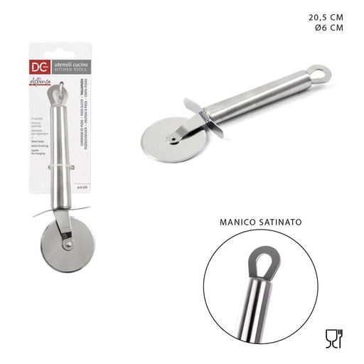 [0203875] Cortador de pizza acero inoxidable 20.5x6 cm - Utensilios de cocina