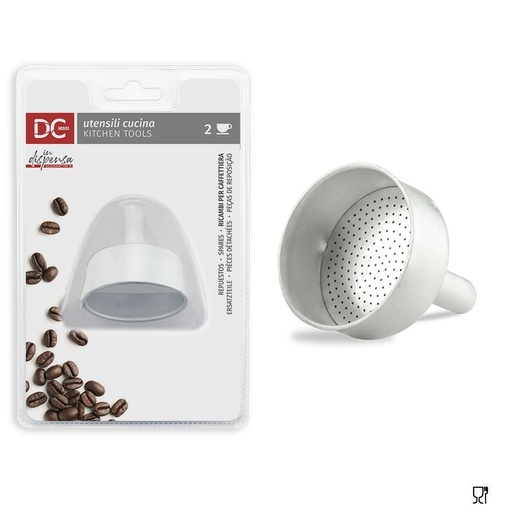 [0205684] Embudo de cafetera aluminio 2tz para preparar café