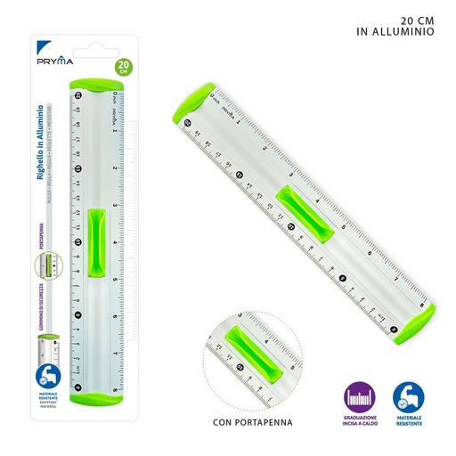 [0205234] Regla de aluminio 20cm para dibujo