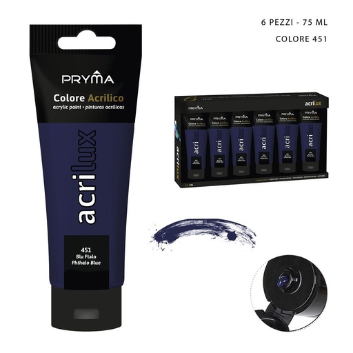 [0206943] Pintura acrílica 75ml N.451 azul ftalocianina para arte