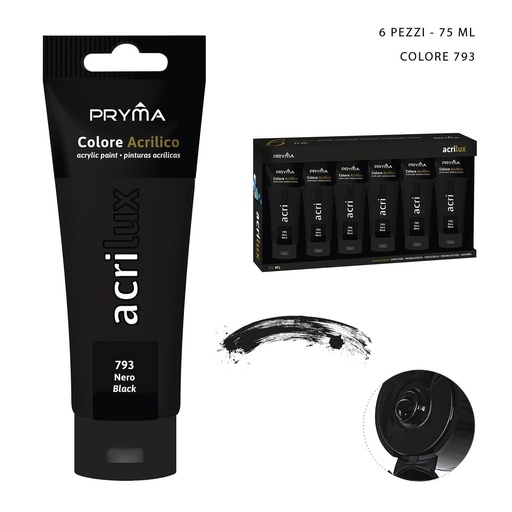 [0206960] Pintura acrílica 75ml N.793 negro - Material de arte