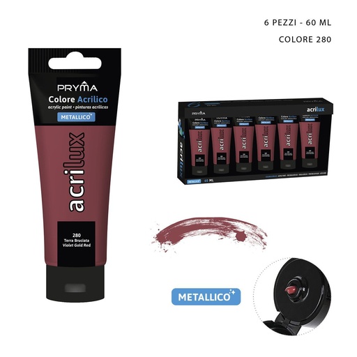 [0206970] Pintura acrílica metálica 60ml N.280 tierra quemada - Pinturas para manualidades
